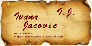 Ivana Jačović vizit kartica